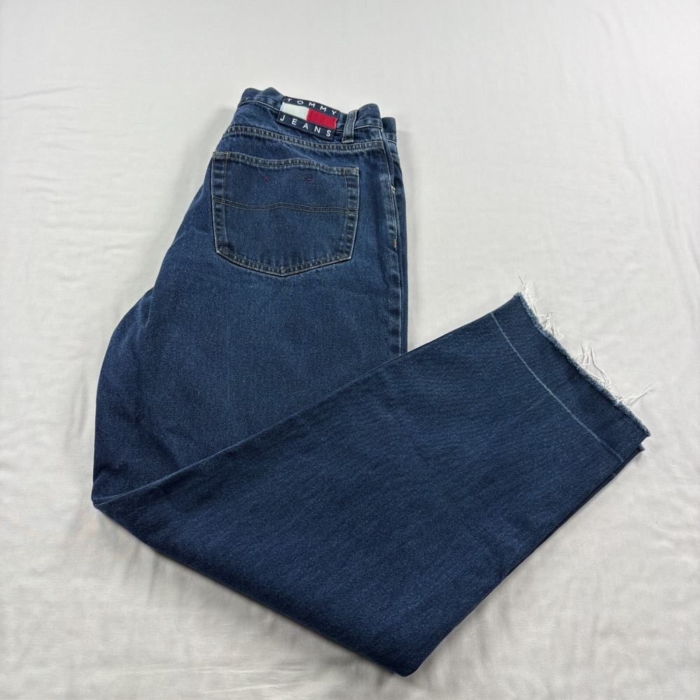 Vintage Y2K Tommy Hilfiger Jeans Mens 34x32 (Fits 33x30) Blue Baggy Skater
